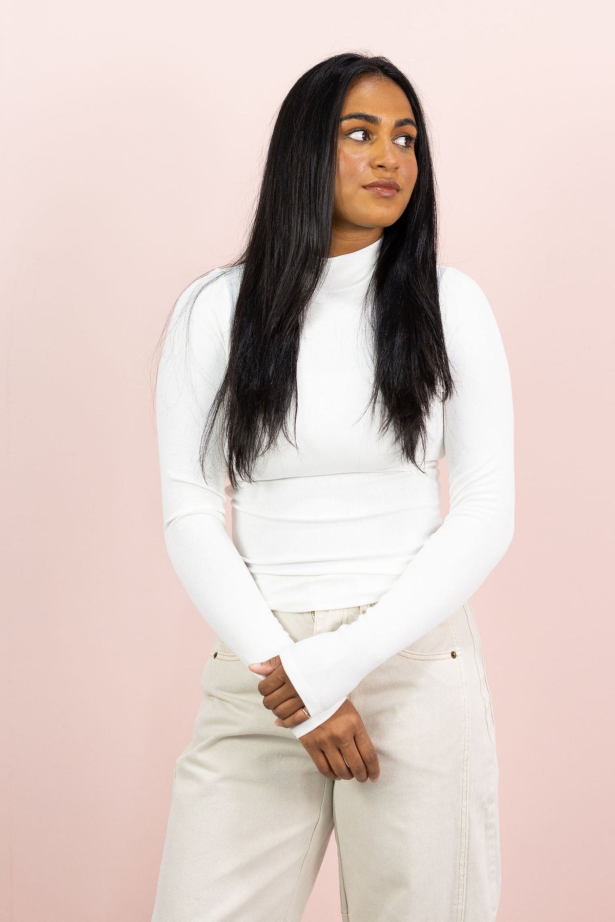 Ronan Knit L/S Top Ivory