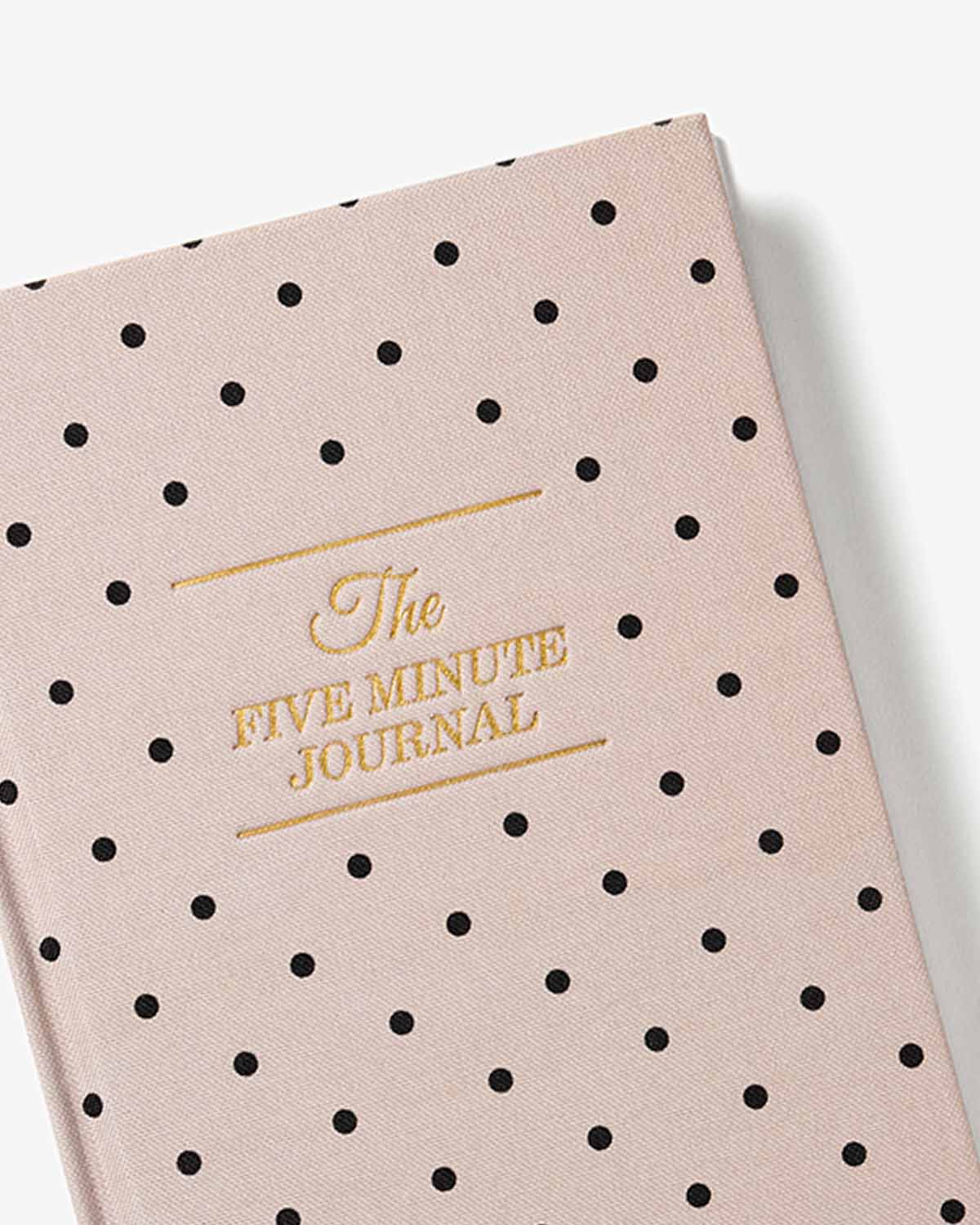 Beige Polka Dot Five Minute Journal