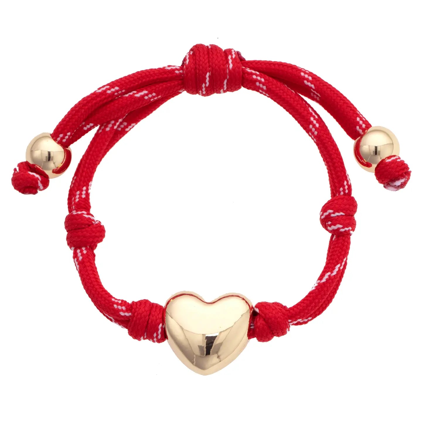 Puffy Heart Bracelet Red