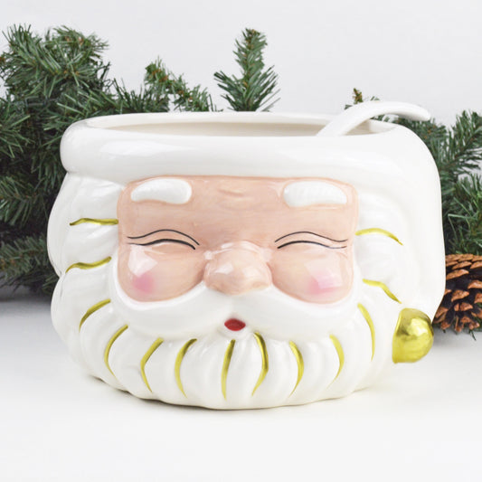 Santa Punch Bowl & Ladle White