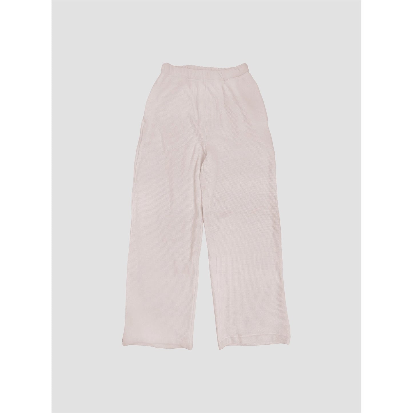 Waffle Knit Wide Leg Pants Pale Pink - Clothe Boutique