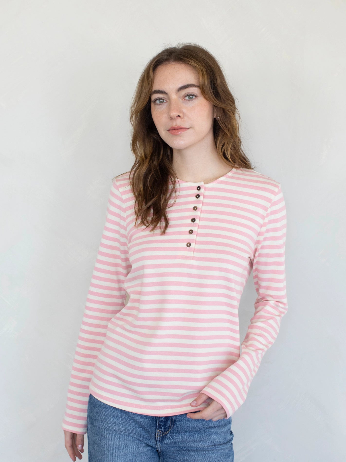 Tegan Pink Striped Top