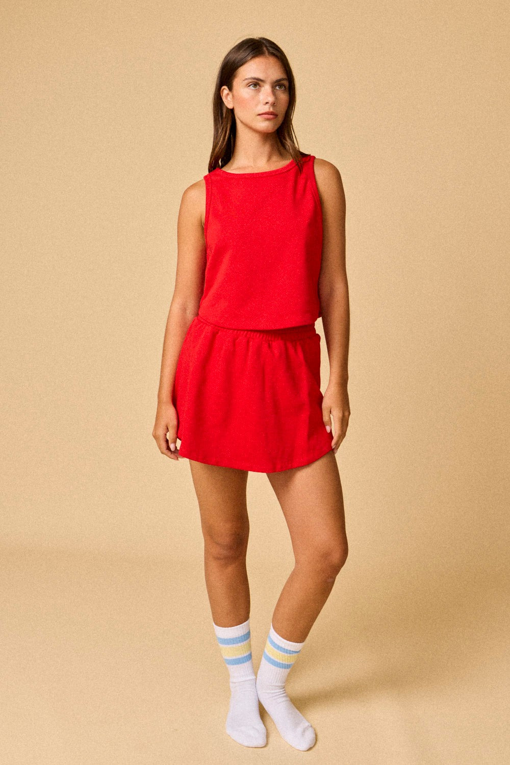 Kailee Tank & Skort Set of 2 Red