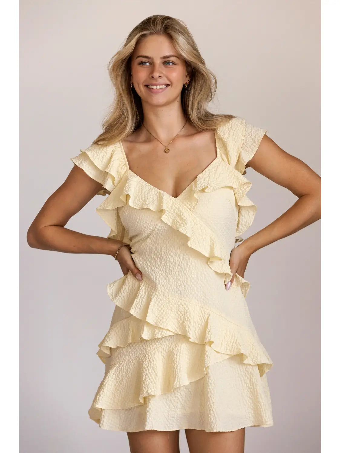 Frilly Ruffle Dress Butter