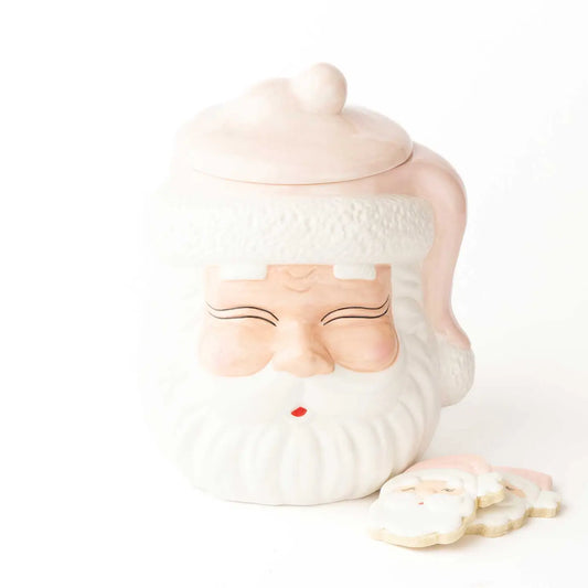 Santa Cookie Jar Pink