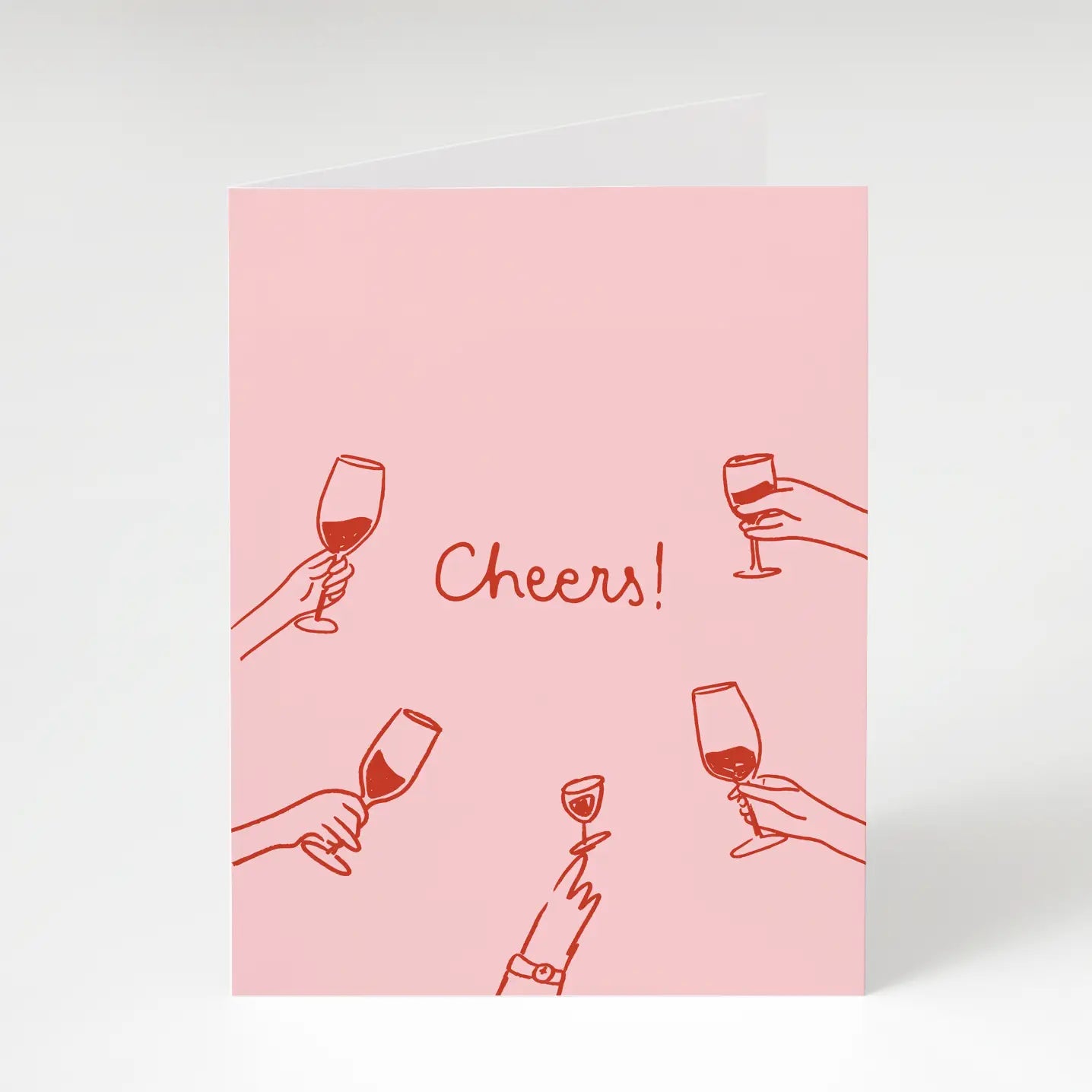Cheers Pink Glass Card