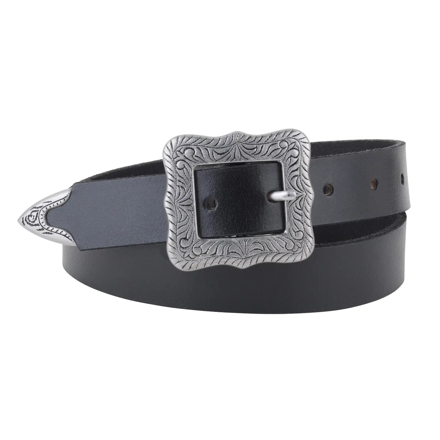 Western Square Belt Black