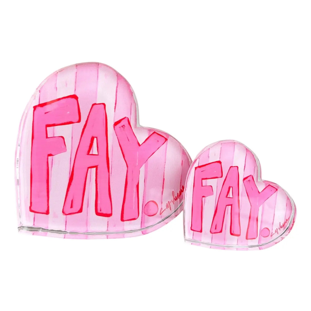 Fay Acrylic Heart L