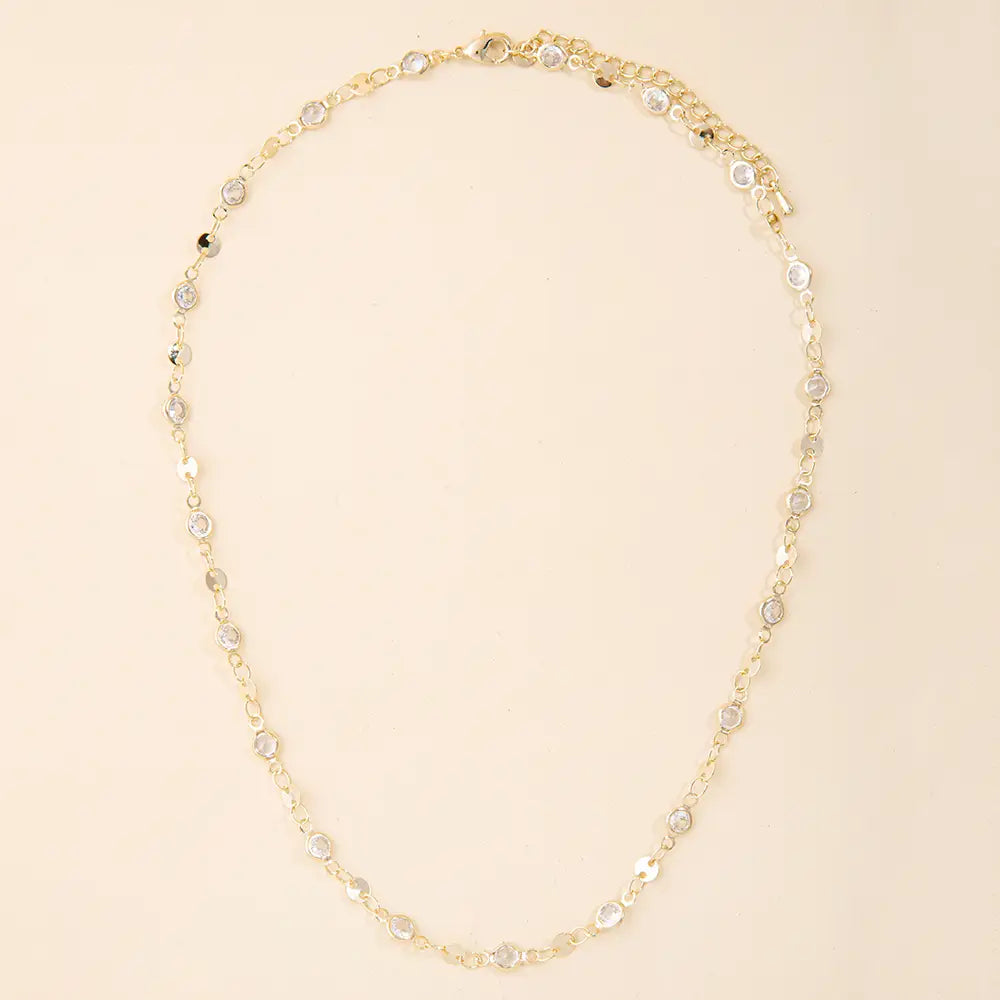 Alternating Bezel Necklace