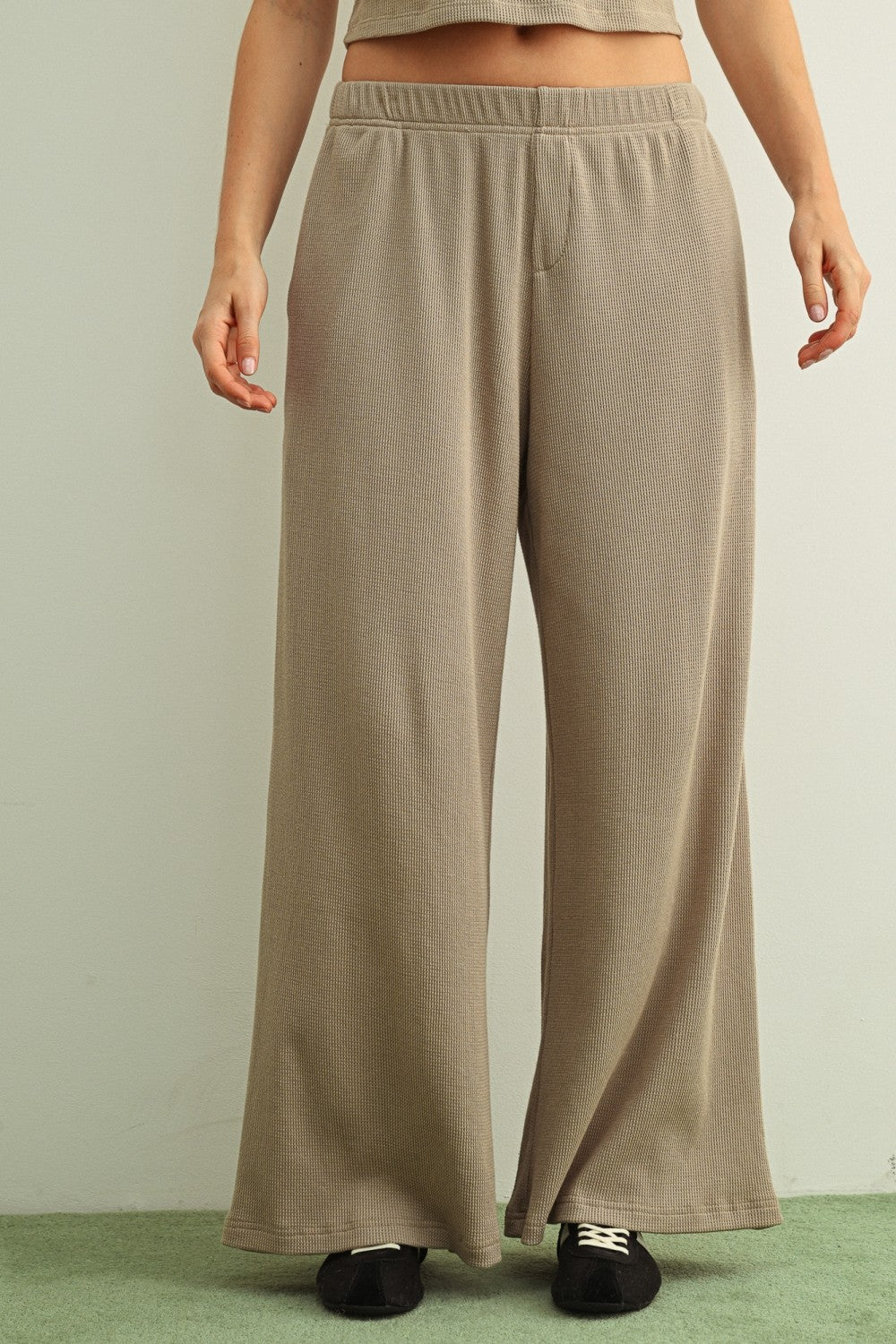 Waffle Knit Joggers Mocha
