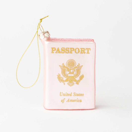 Passport Glass Ornament