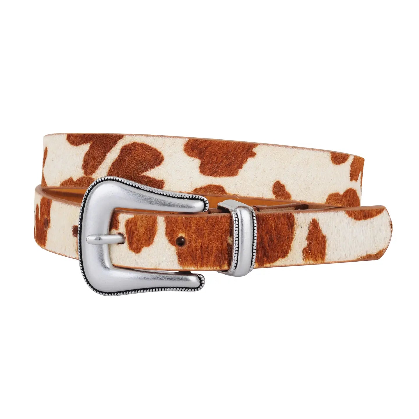 Cow Hyde Buckle Belt Tan