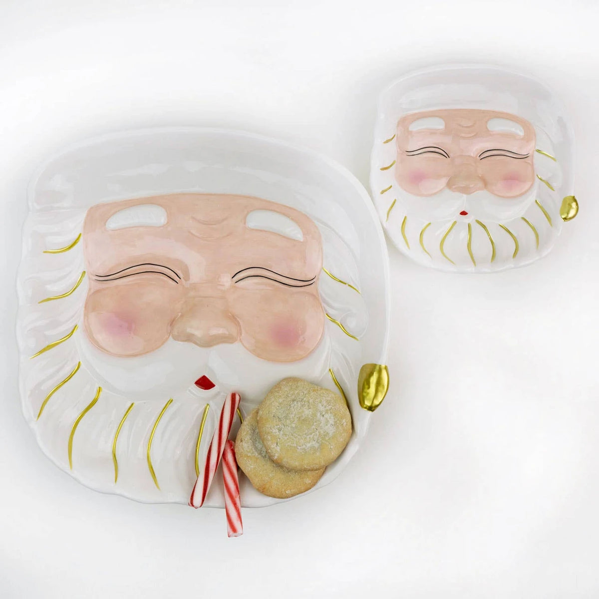 Santa Dessert Plate White