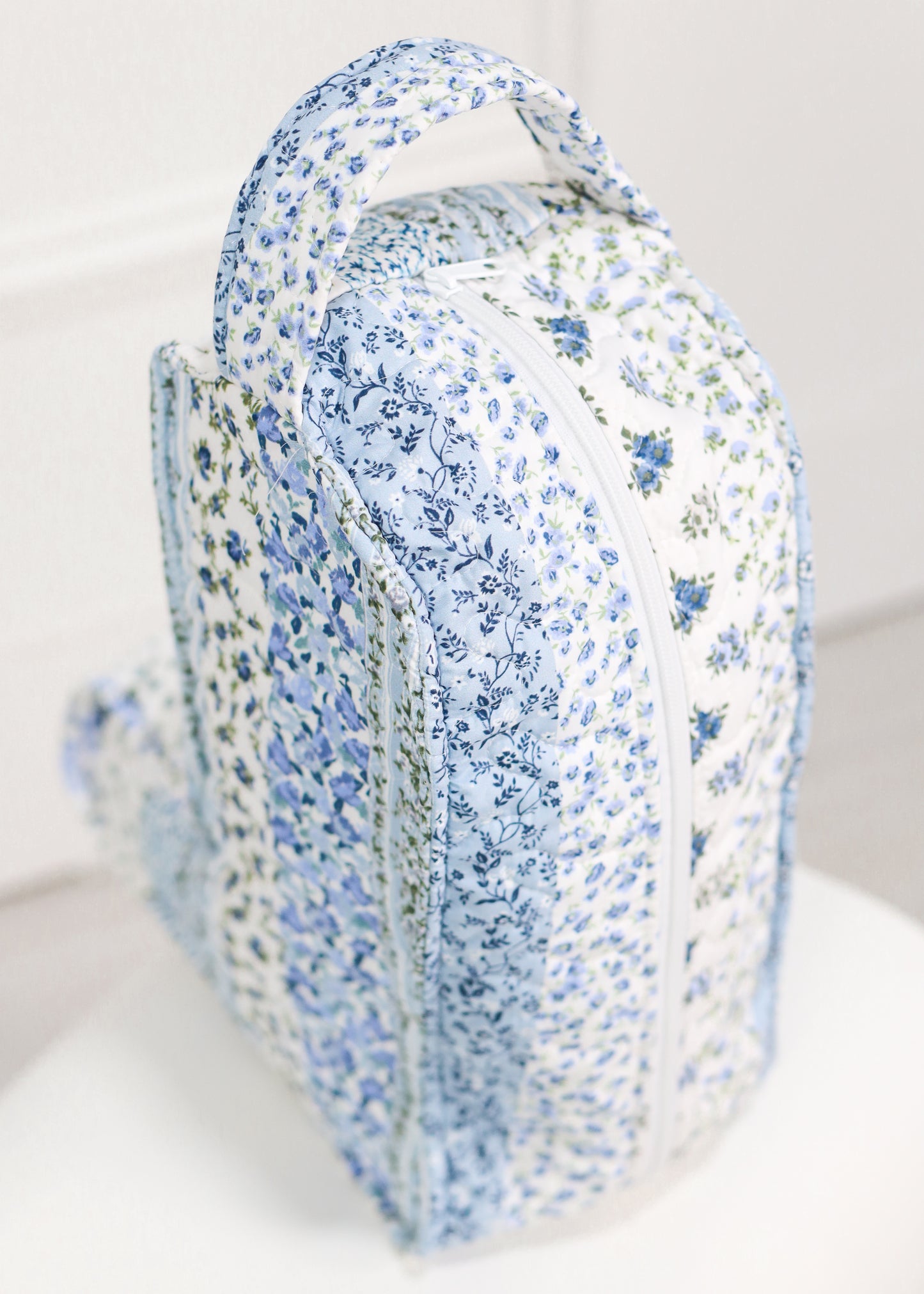 Blue Paige Patchwork Quilted Boot Bag