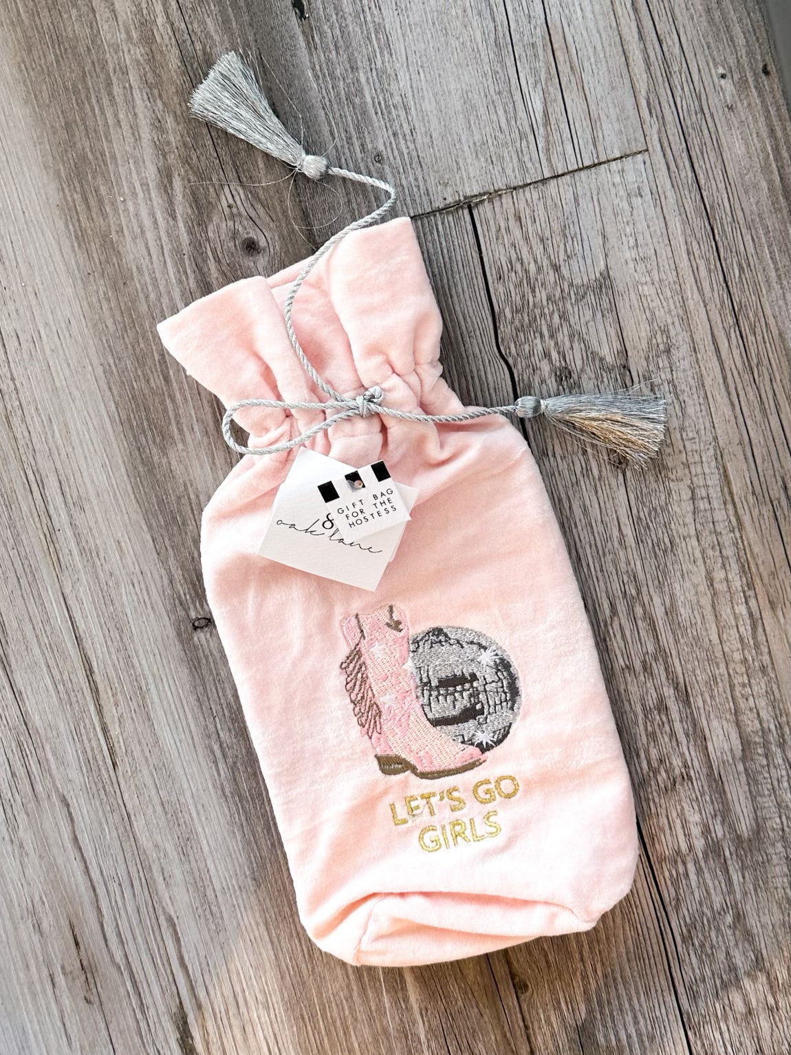 Embroidered Wine Bag- Disco Party - Clothe Boutique