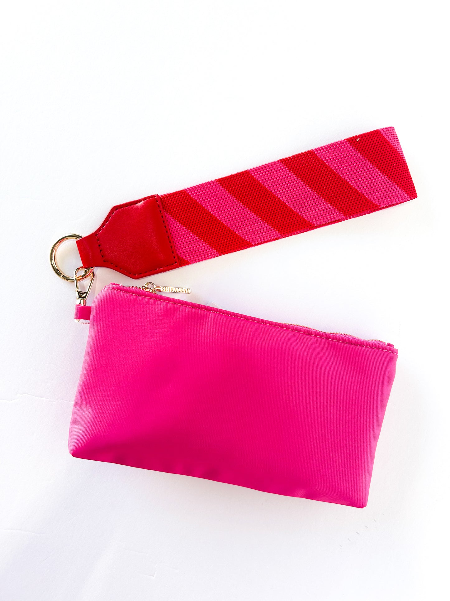 Starlet Stripe Wristlet Pink