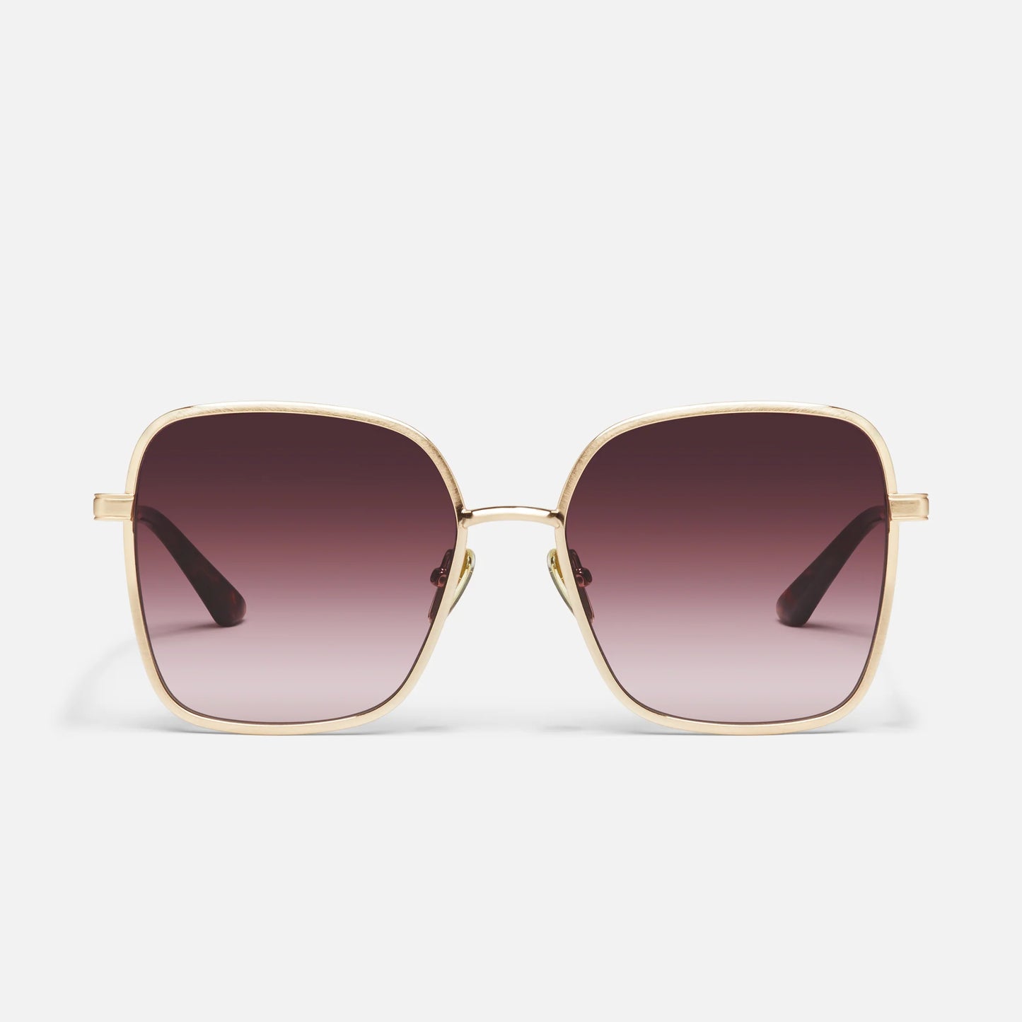 5th Ave Quay Sunglasses - Brushed Gold/Plum