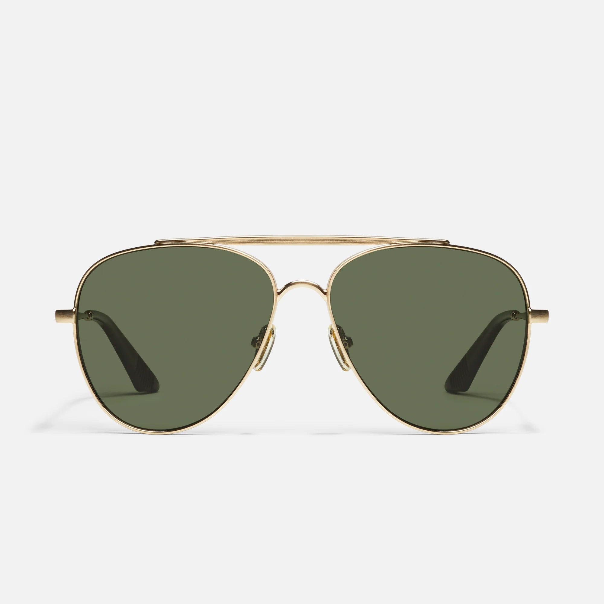 Quay Australia On The Fly Blue Light Glasses Olive Green Aviator Frames 126 Quay On The Fly Green Prescription Sunglasses main image 2