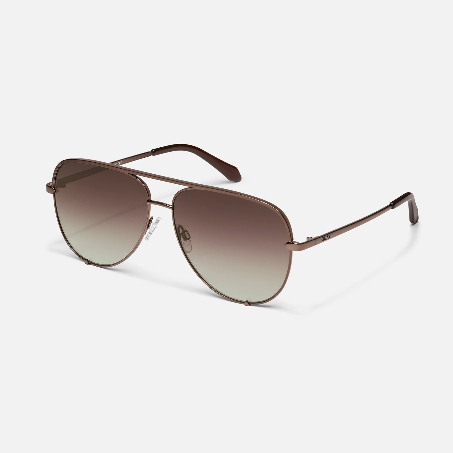 High Key Extra Large Quay Sunglasses - Chocolate/Brown