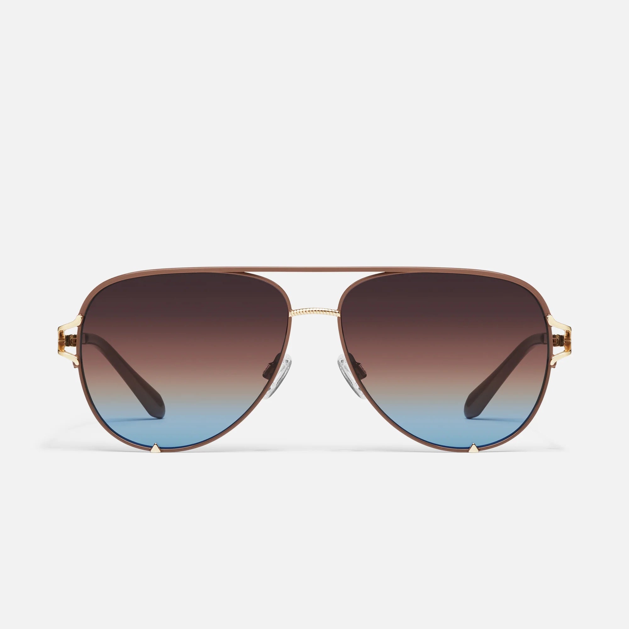High Key Twist Quay Sunglasses - Doe/Brown Blue – Clothe 