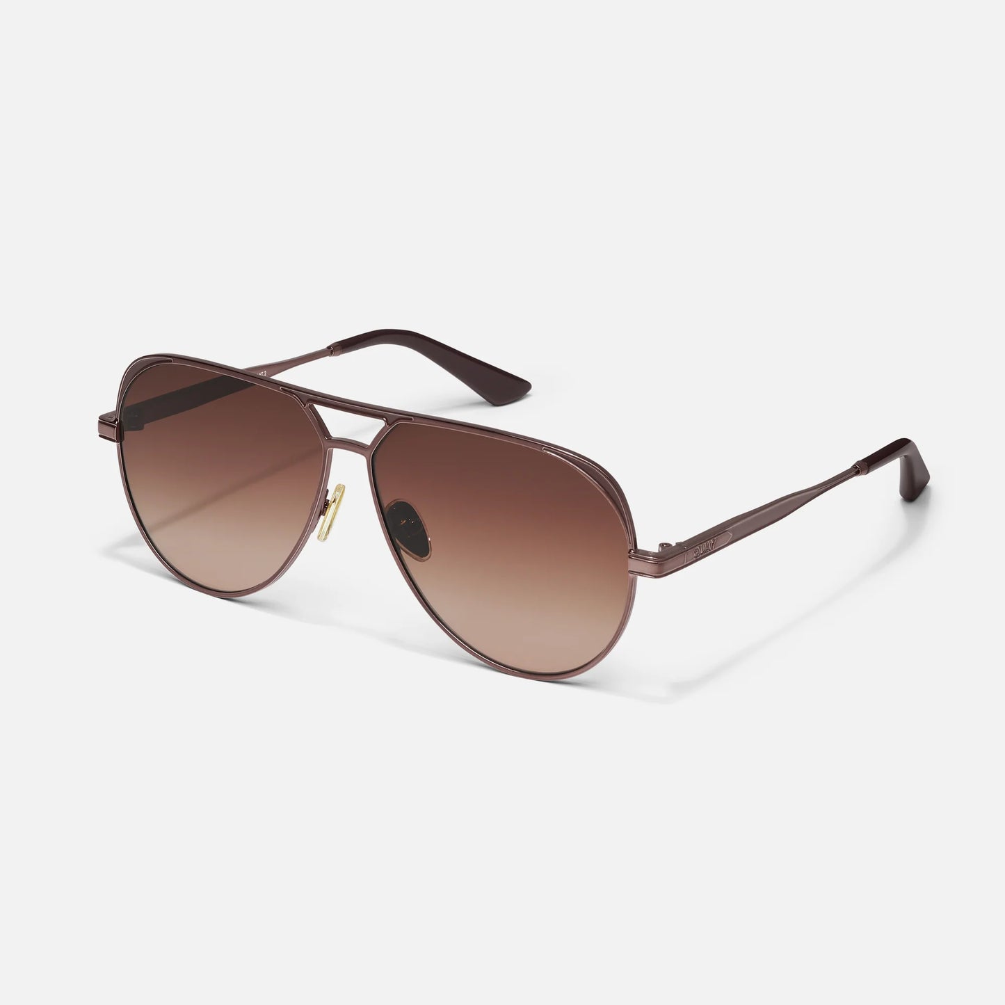 Open Tab Quay Sunglasses - Chocolate/Brown Fawn