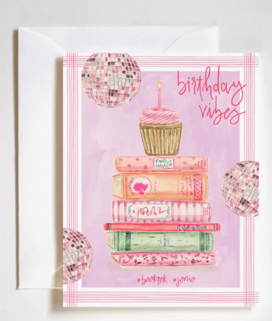 Birthday Vibes Book Lover Card