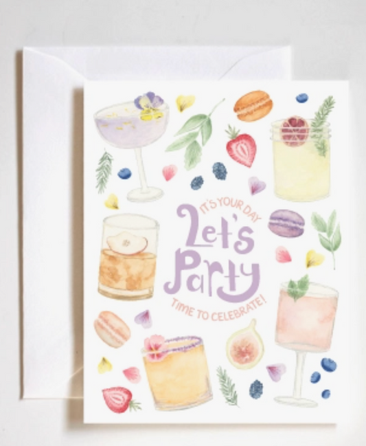 Let's Party Cocktail Card