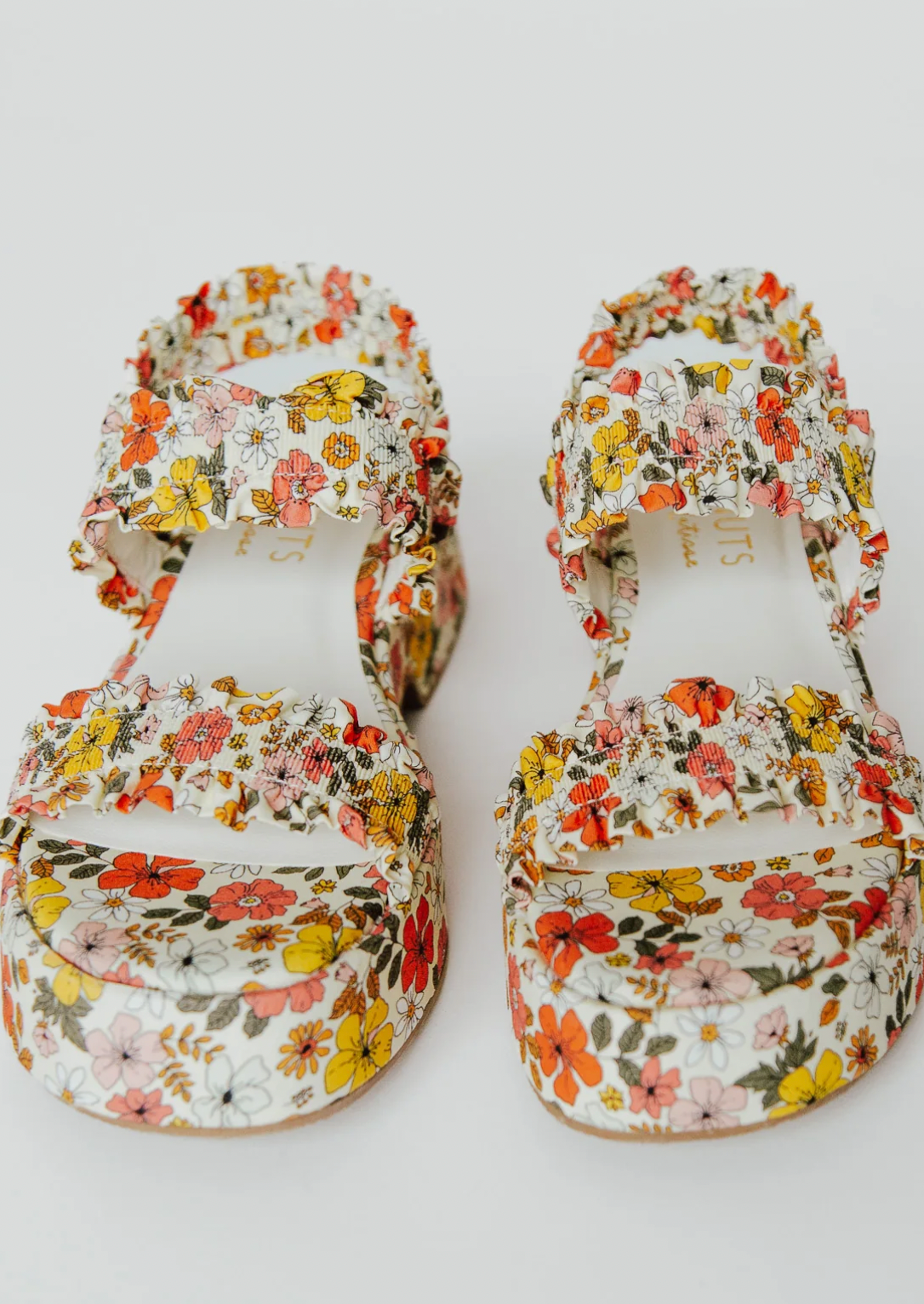 Matisse Jean White Floral Platforms