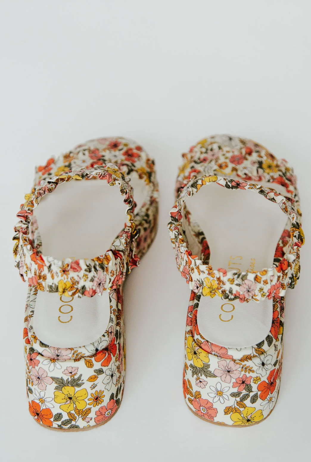 Matisse Jean White Floral Platforms