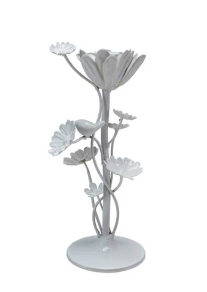 Metal Flower Taper Holder