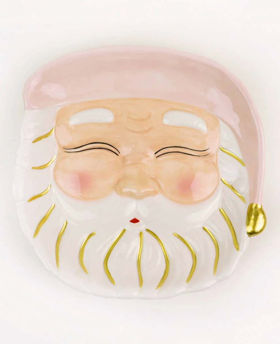 Santa Desert Plate - Pink