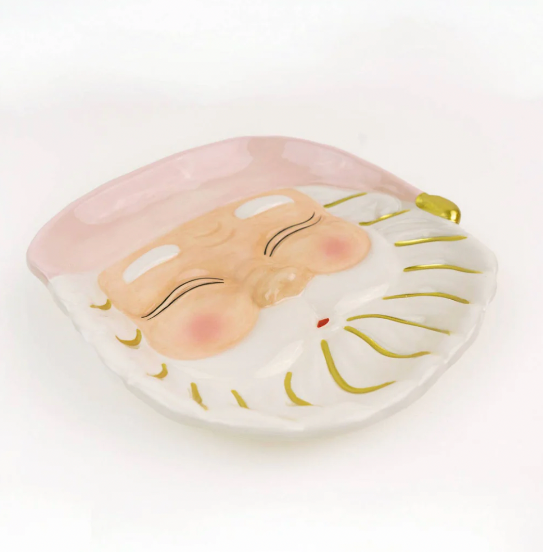 Santa Desert Plate - Pink