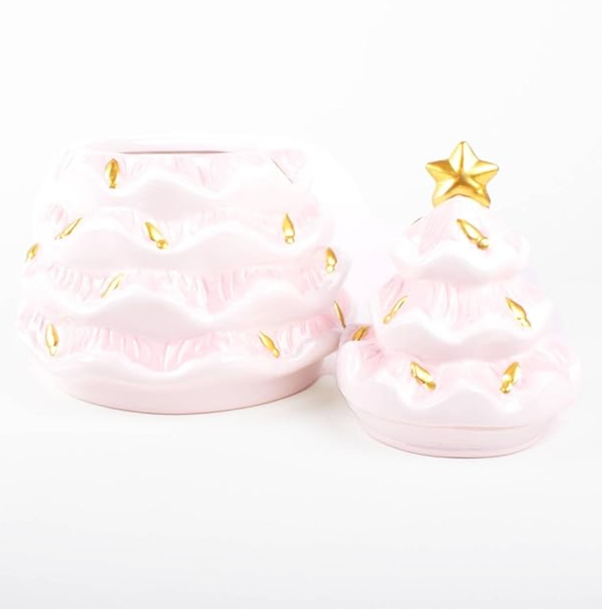 Pink Tree Cookie Jar