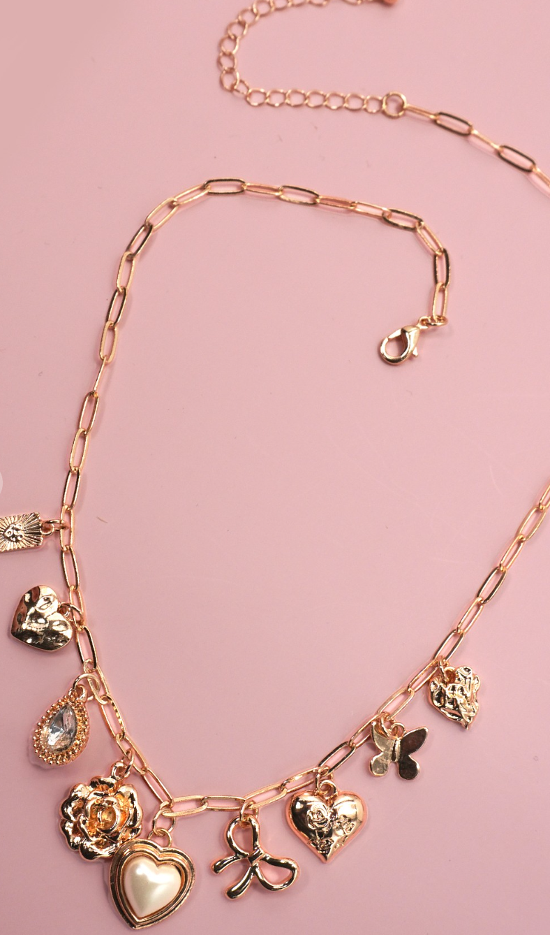 Rhinestone Flower Necklace