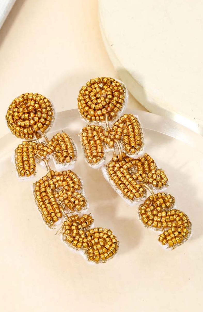 Beaded MRS. Studs