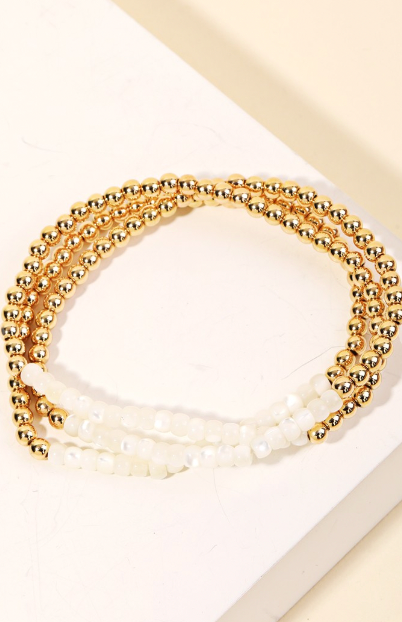 Shell Stretch Bracelet Set