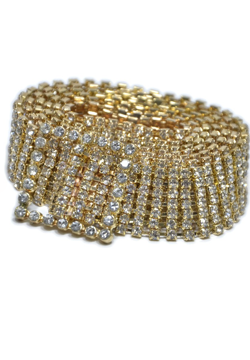 Square Rhinestone Belt Gold