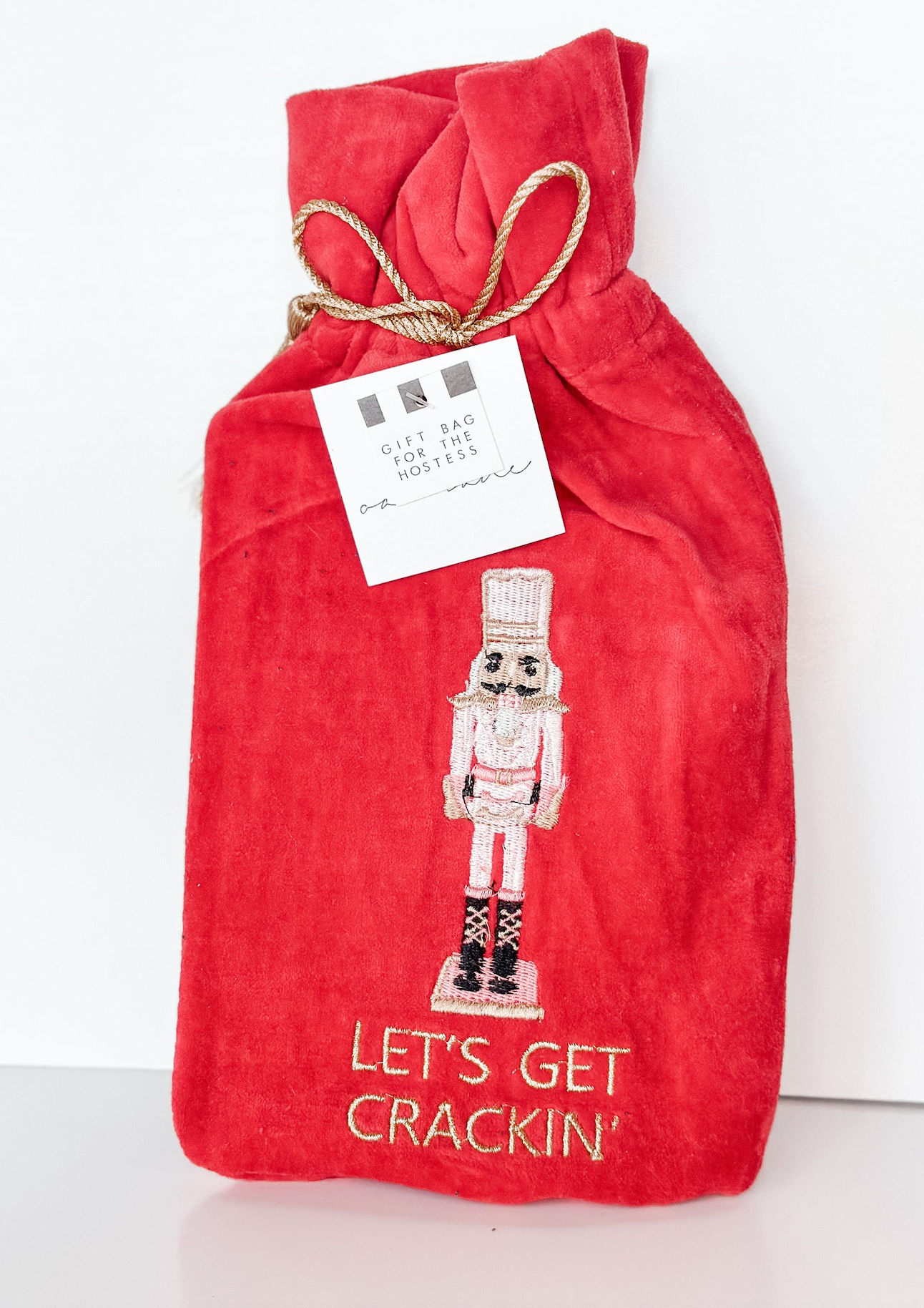 Nutcracker Embroidered Wine Bag