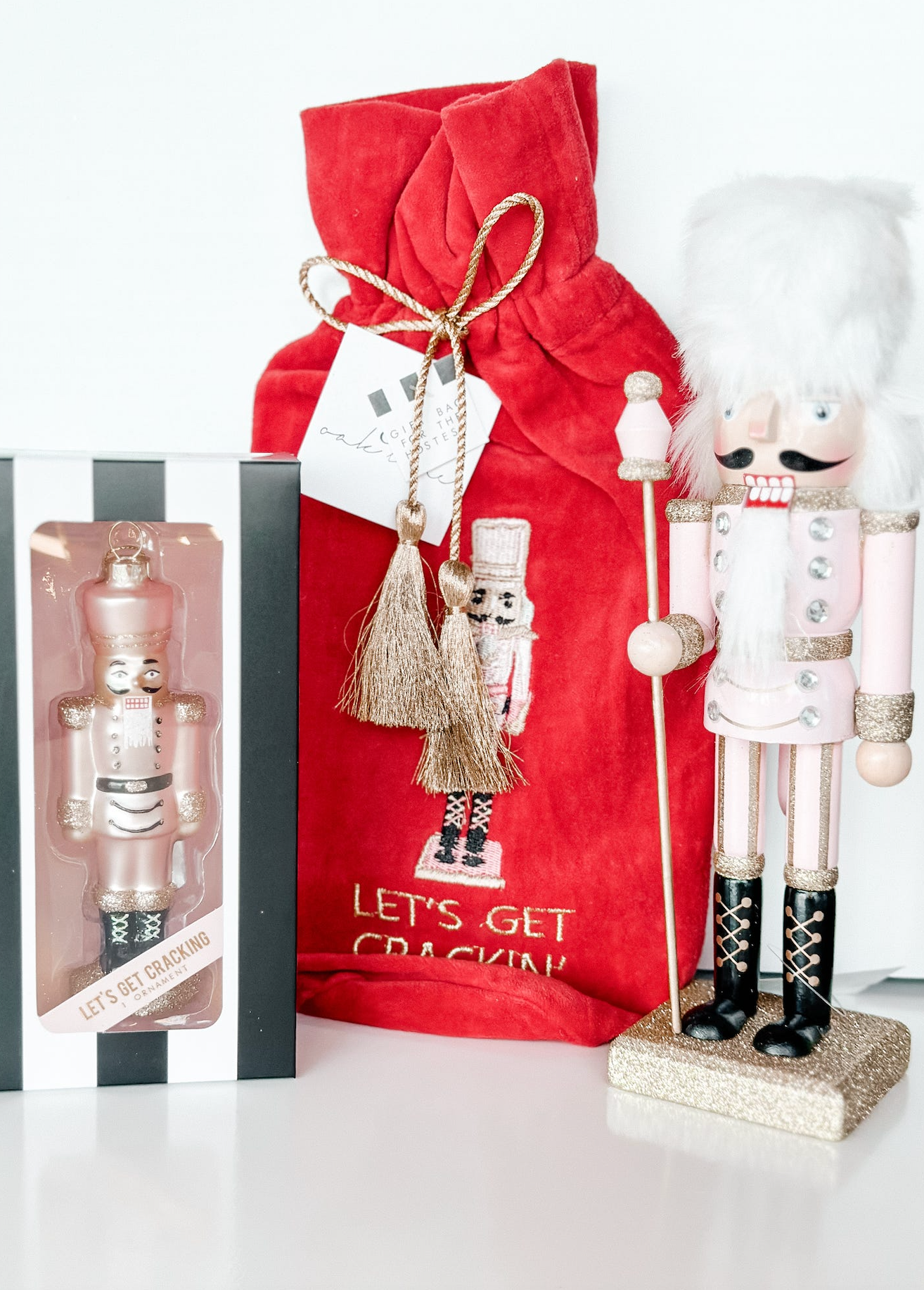 Nutcracker Embroidered Wine Bag