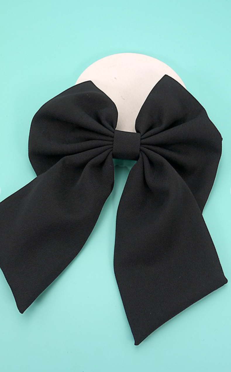Bow Hair Pin Black