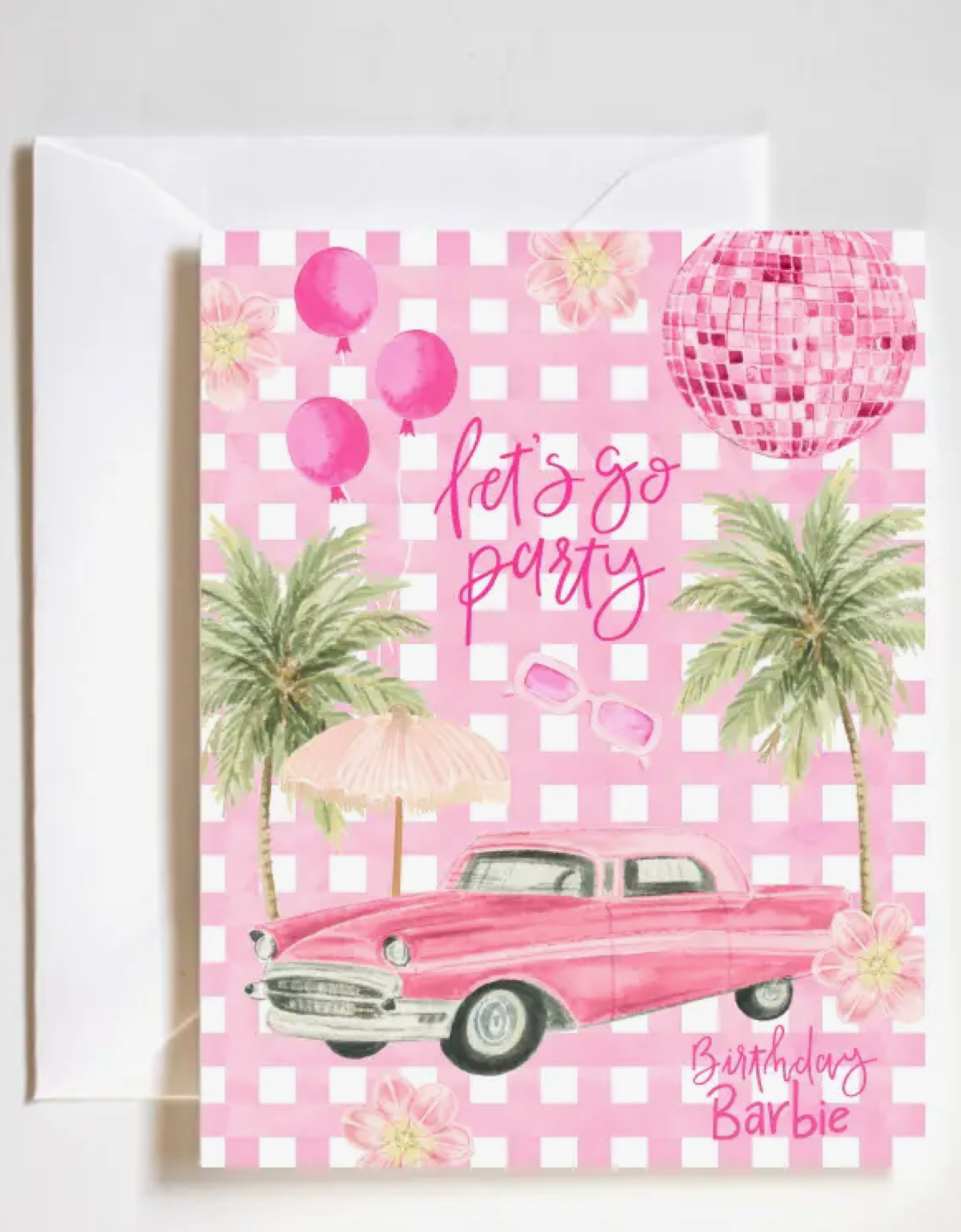 Birthday Barbie Let's Go Party Card