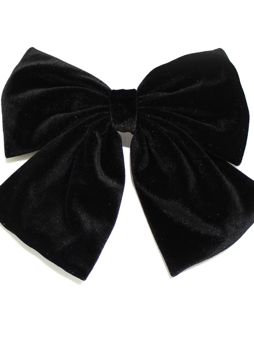 Black Velvet Hair Bow
