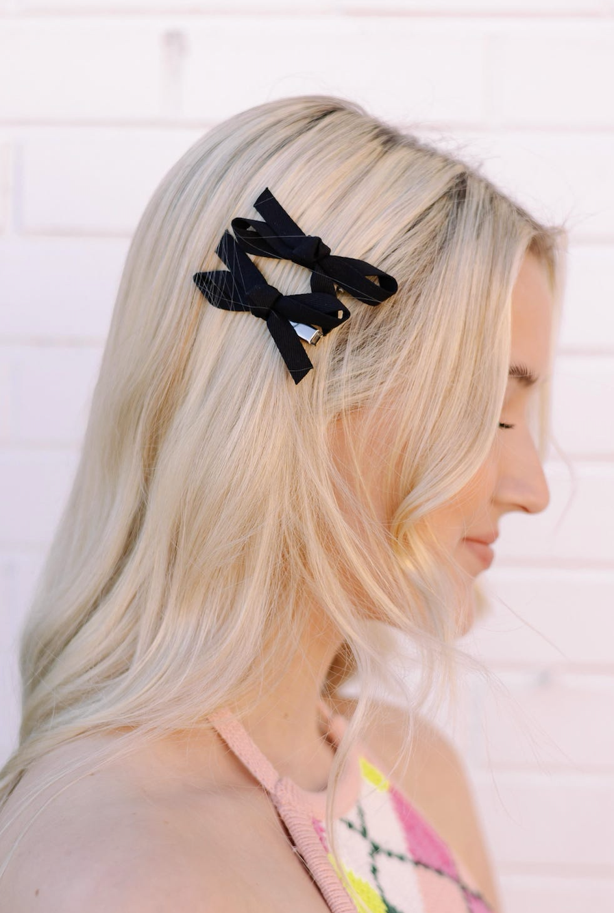 Set of 2 Bows Black