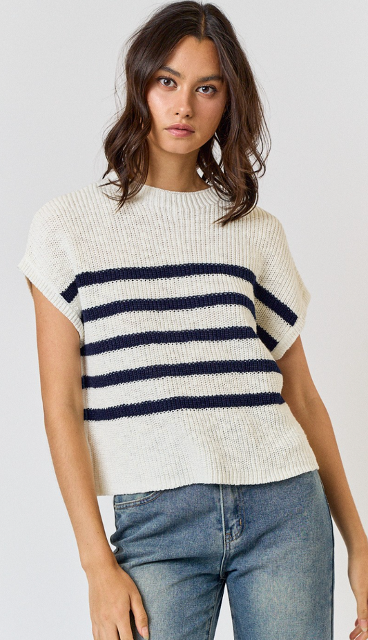Stripe Mock Sweater Top