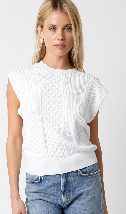 Hadley Sweater Vest White