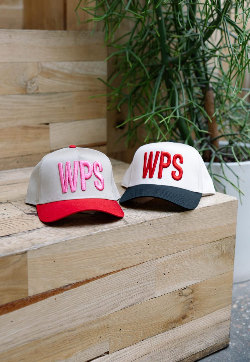 Red WPS Vintage Hat Cream/Black