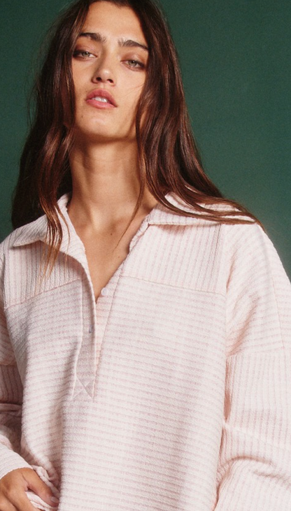 Collared Stripe Button Up