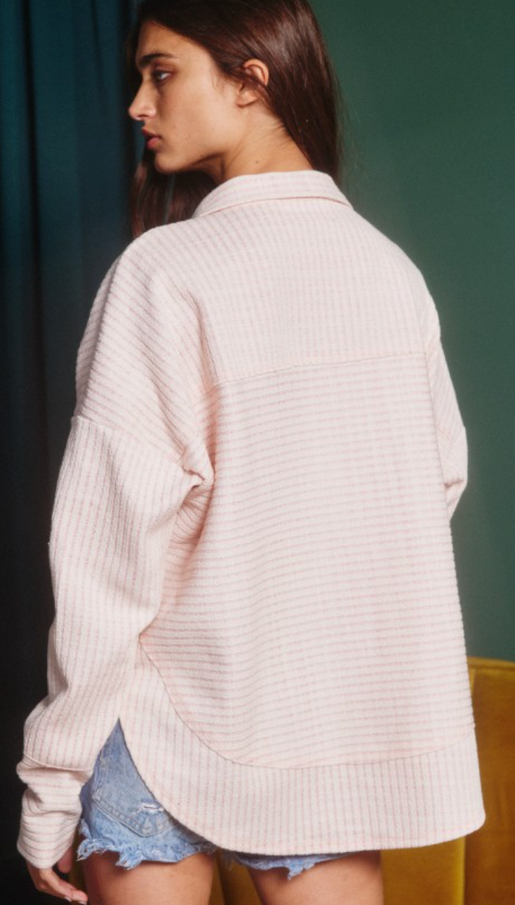 Collared Stripe Button Up