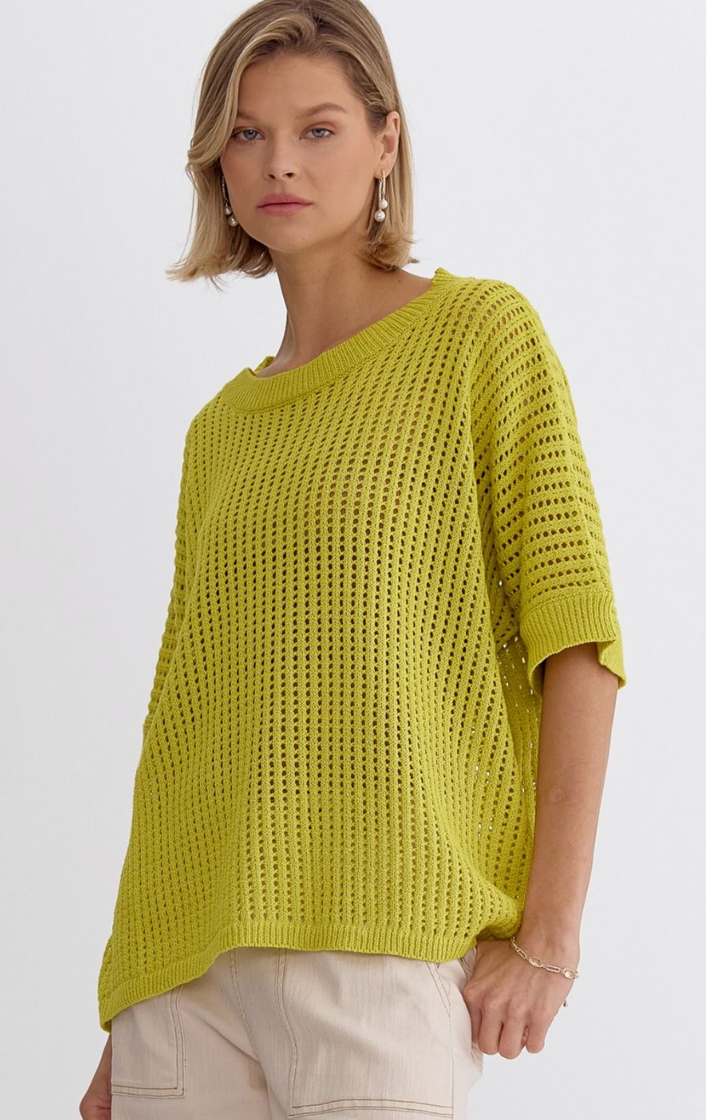Lightweight Sweater Lime