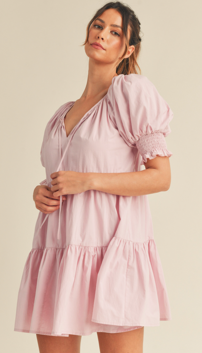 Mara Short Sleeve Dress Pink